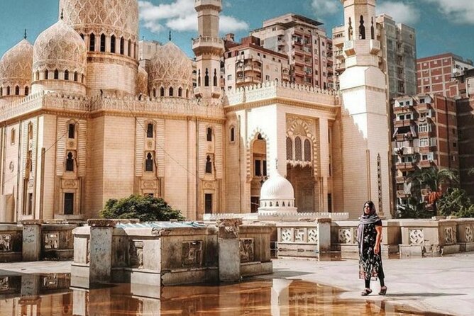 Alexandria day tour.The catacomb, pompy's pillar,the citedal - Qaitbay Citadel beside the Mediterranean