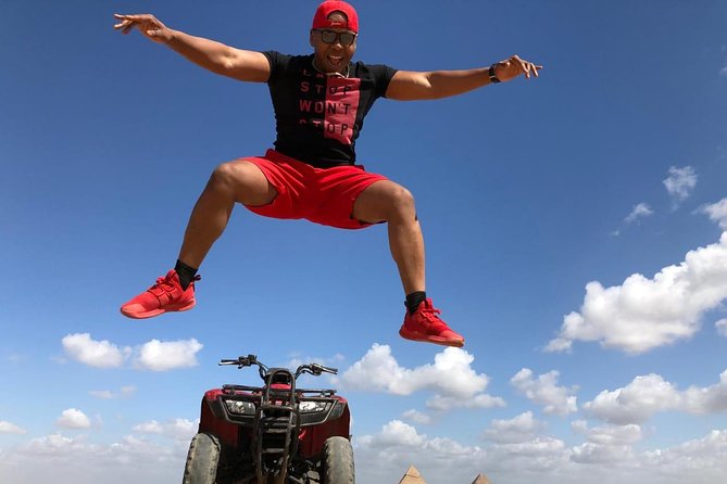 All inclusive Tour Giza Pyramids Sphinx Quadbike Camels Lunch - The 60-minute quad-bike ride brings the adrenaline