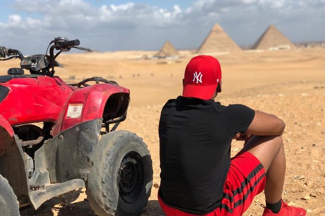 All inclusive Tour Giza Pyramids Sphinx Quadbike Camels Lunch - At the Giza Pyramids: three royal tombs and one famous wonder