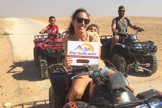 ATV Ride at the Desert of Giza Pyramids - Getting equipped and learning the quad bike