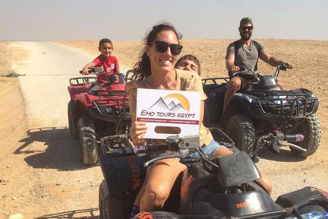 Best Adventure Tours Visit Giza Pyramids and ATV Quad Bike Ride in Desert - Seeing the three Giza pyramids up close