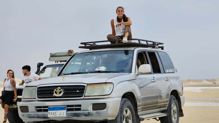 Cairo: 2-Day Bahariya & White Desert Private Camp Adventure - Black Desert: dark ridges before white chalk