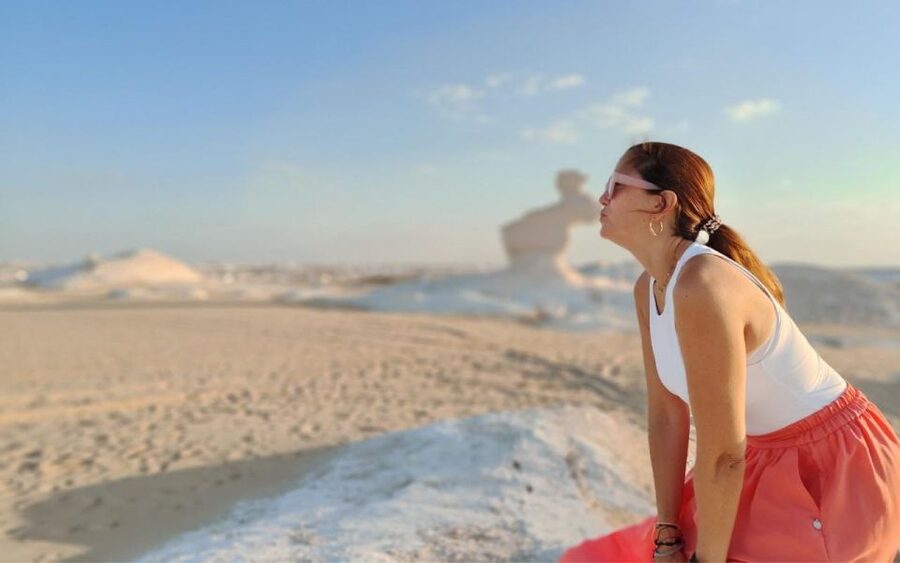 Cairo: 2-Day Bahariya & White Desert Private Camp Adventure - New White Desert and the night camp