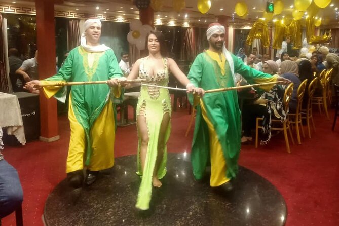 Cairo Dinner Cruise in Nile River With Belly Dancer & Tanora show - Hotel pickup from Giza or central Cairo