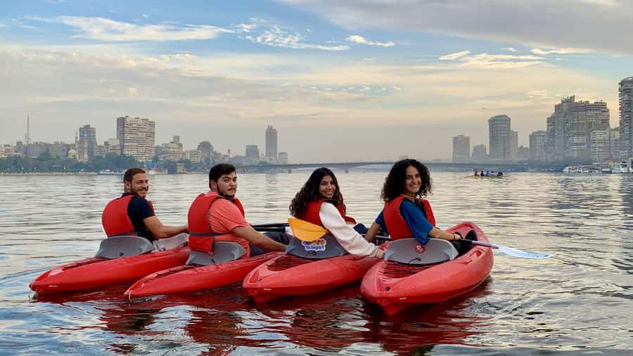 Cairo: Private Nile Kayaking Adventure with hotel transfers. - Getting ready at the Cairo Kayaking Club