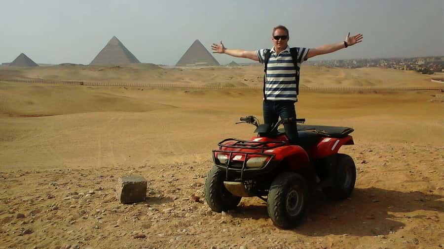Cairo: Private Quad Bike Desert Tour with Pyramids & Sunset - What the one-hour ride feels like