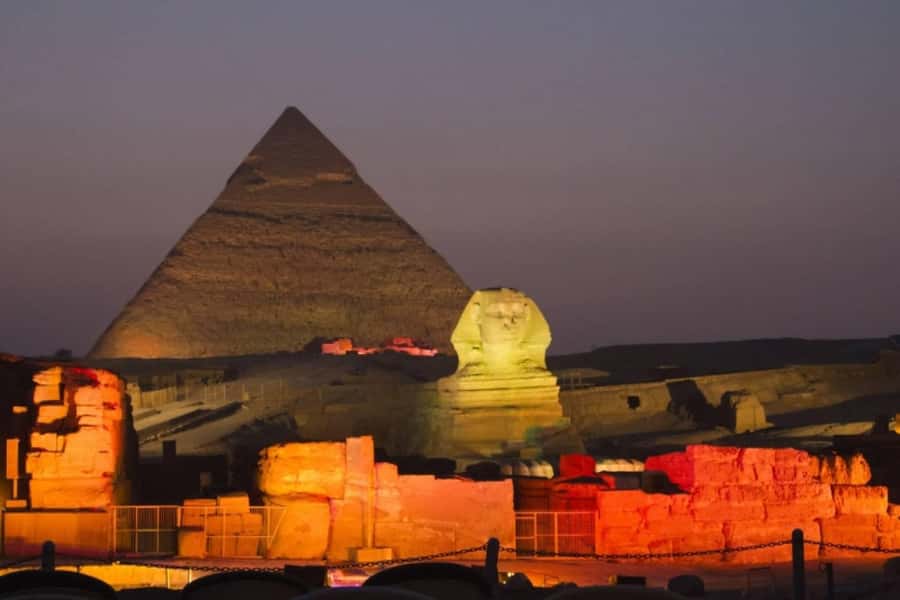 Cairo: Pyramids of Giza Sound & Light Show with City Tour - From hotel pickup to the Giza plateau