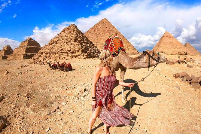 Camel Ride around Giza Pyramids Sunset or Sunrise or any time - Two hours with a Bedouin guide