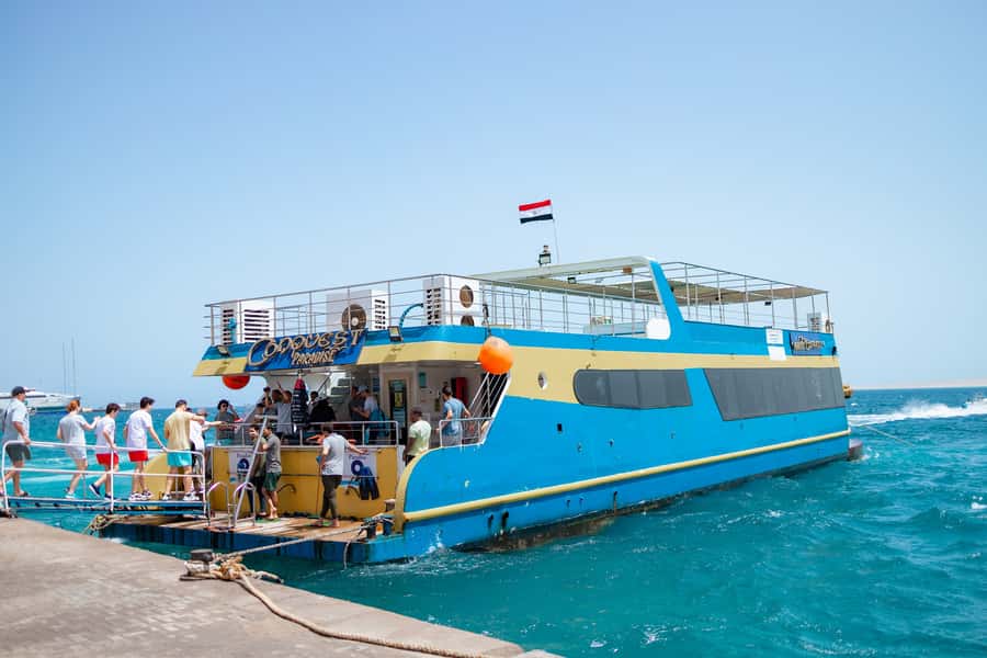 Conquest 2 Hour Semi Submarine with snorkeling from Hurghada - From your Hurghada hotel to the marina