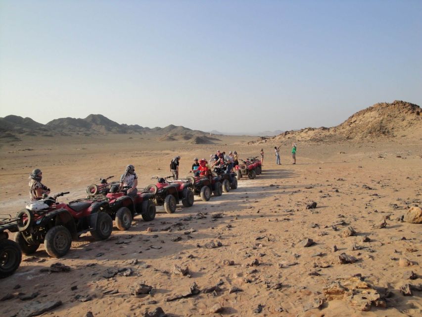 Desert Sunset Quad Bike ATV for 50Km, Oriental Show, Dinner, - Communication, safety, and group comfort