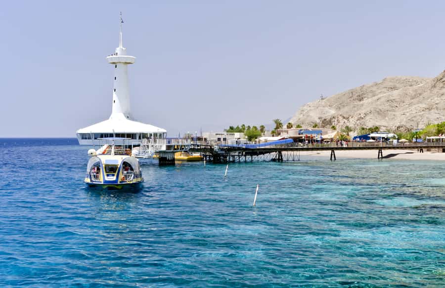Eilat: 2-Hour Glass-Bottom Boat Tour - The underwater deck at two meters below the surface