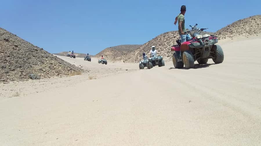 From Hurghada: Makadi Bay ATV Tour - The remote beach and a welcome swim