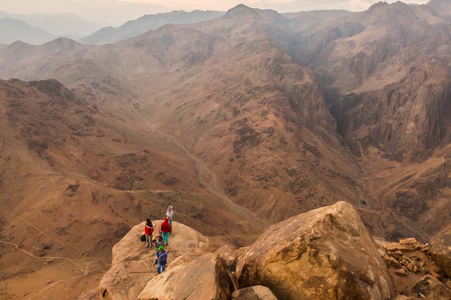 From Sharm: Mount Moses Trekking, Sunrise & Monastery Visit - The descent back to base camp