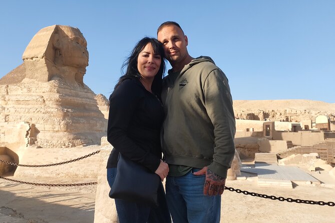 Full day tour to Giza pyramids, Sphinx, Memphis and Saqqara - A close look at the Great Sphinx