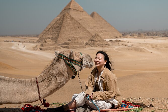 Giza Pyramids Photoshoot with Jumping Horse, Camel and Sphinx - The panoramic view, camel ride, and horse photos