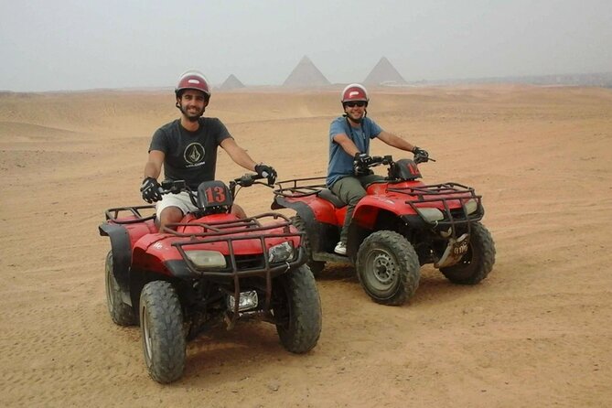 Giza Pyramids private tour, ATV bike, Lunch, Camel ride, shopping - The 50-minute ATV ride across the sand