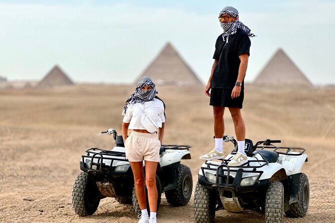 Giza pyramids,Sphinx,ATV bike,Camel ride, Dinner cruise& shopping - From your hotel to the Giza Plateau