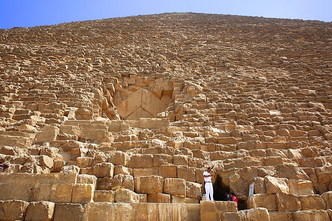Giza Pyramids, Sphinx, Sakkara Pyramid with Camel ride & Shopping - Giza’s three pyramids and the plateau