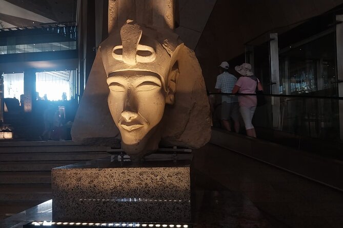 Grand Egyptian Museum, Grand staircase, New Galleries, and lunch. - Egyptian lunch with koshary and falafel