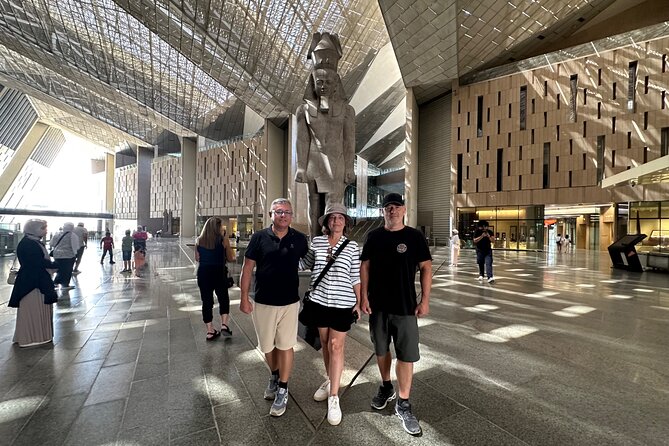 Grand Egyptian Museum, Grand staircase, New Galleries & lunch - Hotel pickup and Cairo traffic