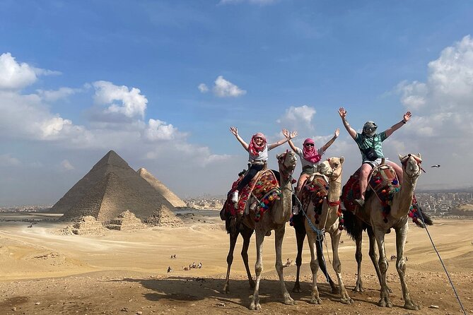 Guided Tour to Giza Pyramids ,Sphinx, Camel & inside the pyramids - The panoramic viewpoint and a 20-minute camel ride