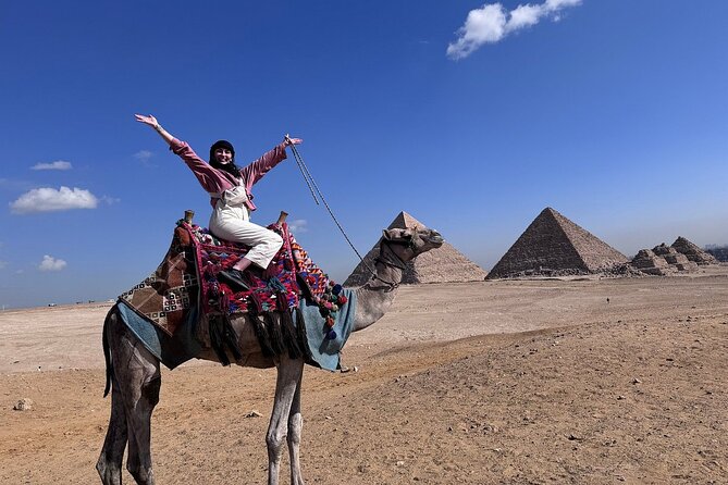 Guided Tour to Giza Pyramids ,Sphinx, Camel & inside the pyramids - Two hours among the three famous pyramids