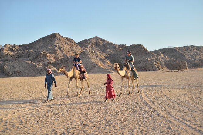 Hurghada: 4x4 Jeep Safari, Starwatching, Camel Ride & Dinner - A camel ride before the sun goes down