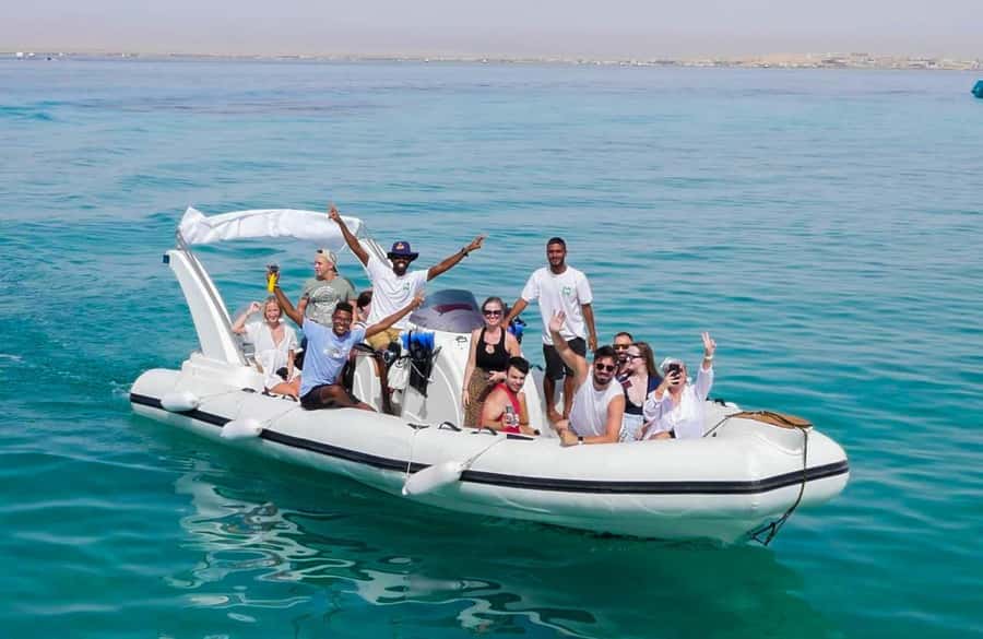 Hurghada: 6 Islands Tour with Dolphin Watching & Snorkelling - Magawish Island and the open-water pool