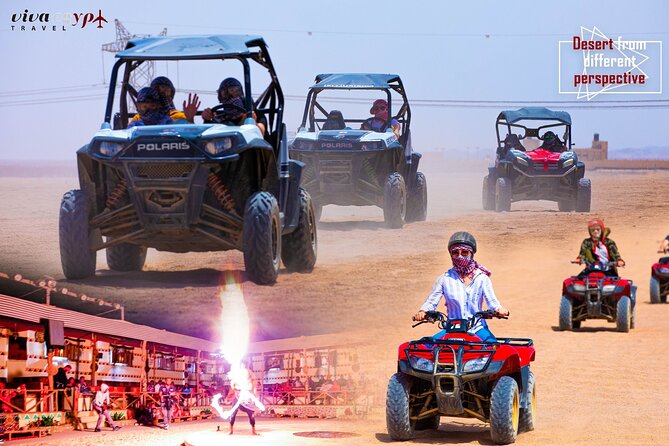 Hurghada Adrenaline Safari: ATV, Buggy, Camel, Dinner & Show - Fire, Tanura, and belly dancing