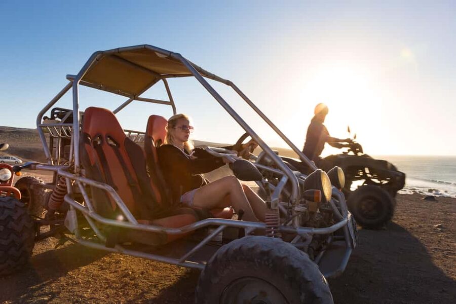 Hurghada: ATV Quad, Jeep and Buggy Safari with BBQ Dinner - The Bedouin village, bread, and tea