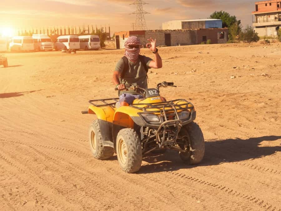 Hurghada: Desert Quad Bike Camel Ride with Optional GoPro - Two hours across sand, valleys, and open desert