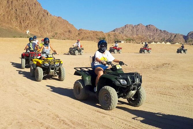 Hurghada Desert Safari Experience, ATV Quad, Camel Ride & Dinner - Bedouin tea, fresh flatbread, and camel riding
