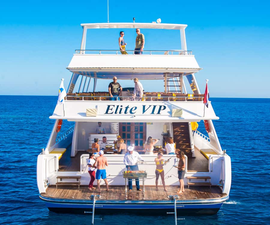 Hurghada: Elite vip snorkeling cruise with BBQ buffet lunch - The First Reef Stop and Guided Snorkeling