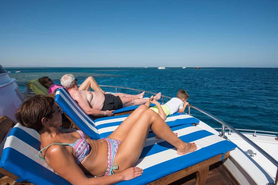 Hurghada: Luxury Orange Bay Cruise with Lunch and Pickup - The boat: practical comfort, not private-yacht luxury
