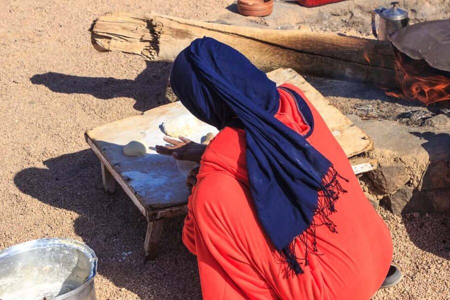 Hurghada: Mega Jeep safari, ATV & Bedouin vibe, and Dinner - A short camel ride with a traditional feel