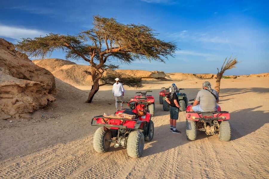 Hurghada: Mega Jeep safari, ATV & Bedouin vibe, and Dinner - Leaving Hurghada for the open desert