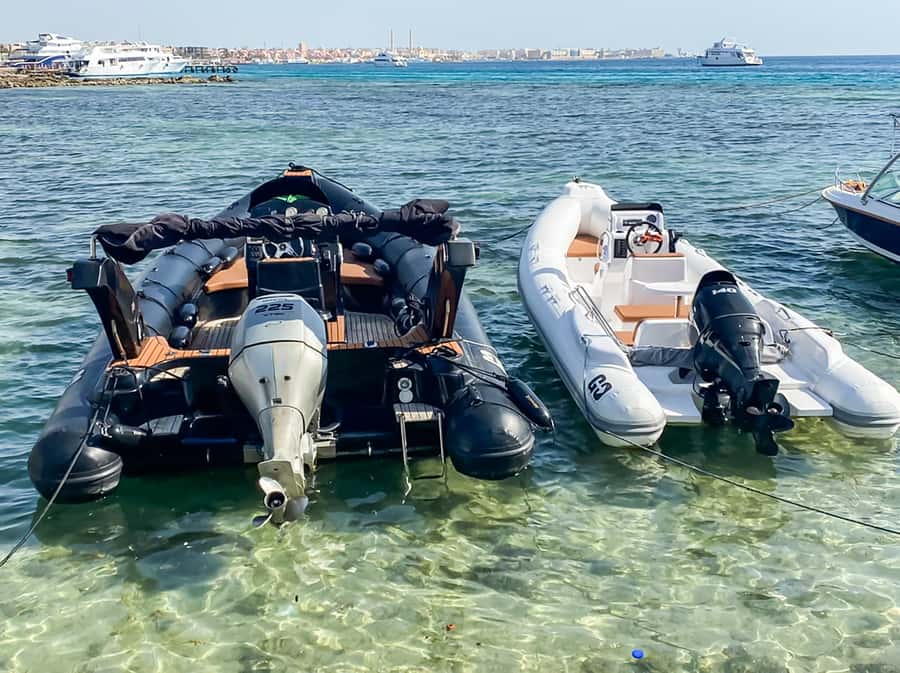 Hurghada: Orange Bay & Magawish Island Speedboat with Lunch - Hotel pickup and the run to the harbor