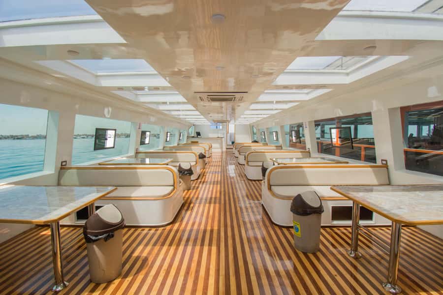 Hurghada: Panoramic Semi-Submarine Cruise with Snorkeling - Hurghada Marina and the first view below the surface