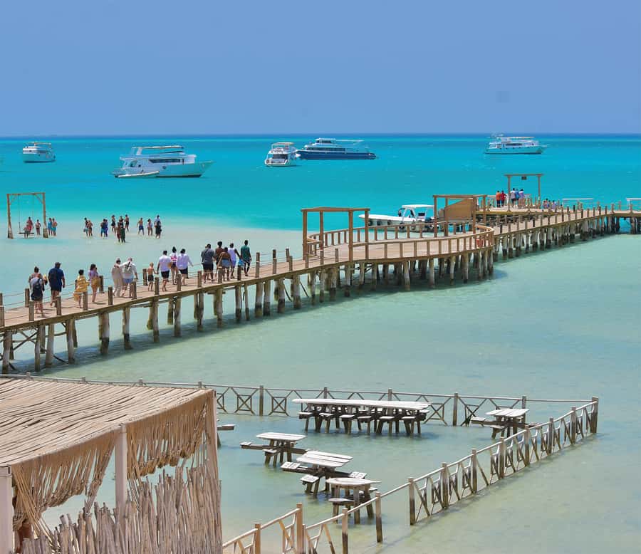 Hurghada: Premium Orange Island Cruise with Lunch & Transfer - Lunch, drinks, and a full-day boat setup