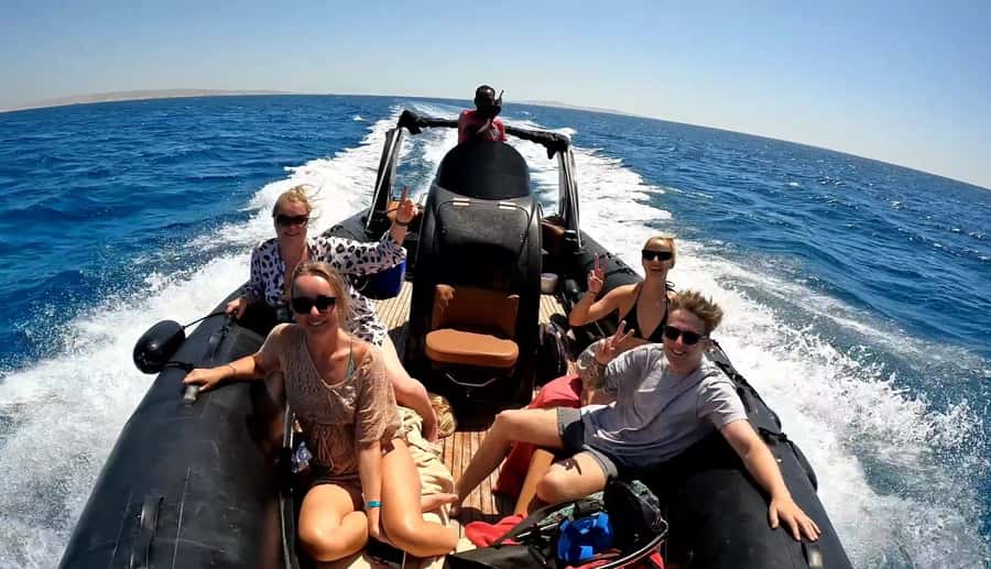 Hurghada: Private Speedboat to Dolphin House with Pickup - Snorkeling over coral, fish, and possible manta rays