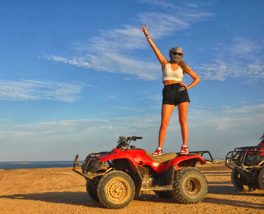 Hurghada Quad & ATV Ride with Camel, Desert Vibes & Sea View - From hotel lobby to the quad base