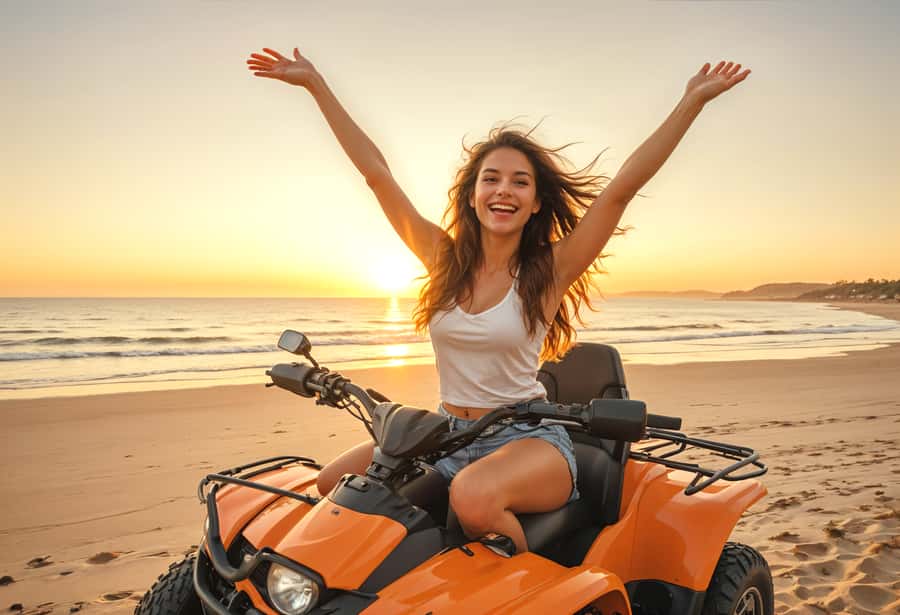 Hurghada: Quad Bike Tour of the Desert and Red Sea - Sunrise breakfast, daytime riding, or sunset entertainment