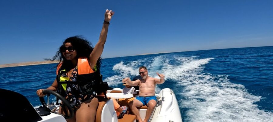 Hurghada: Safari ATV Quad & Speedboat to Orange bay island - A packed Hurghada day from desert to sea