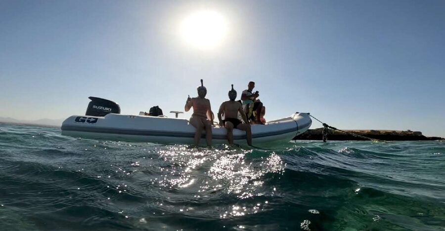 Hurghada: Safari ATV Quad & Speedboat to Orange bay island - Quad biking across the Egyptian desert