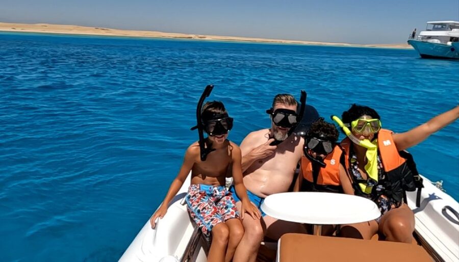 Hurghada: Safari ATV Quad & Speedboat to Orange bay island - Finding your way from the desert to the marina