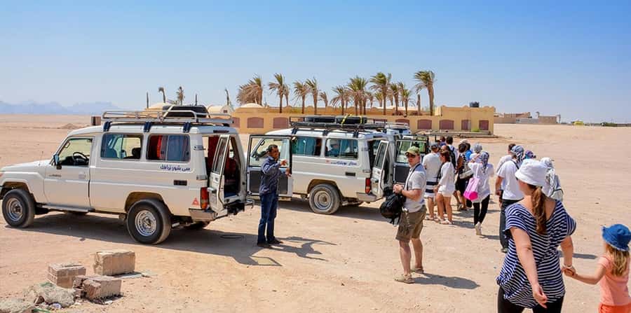 Hurghada: Safari Jeep, Buggy, Camel, Quad, Bedouin Dinner - Hotel pickup and the ride to the camp