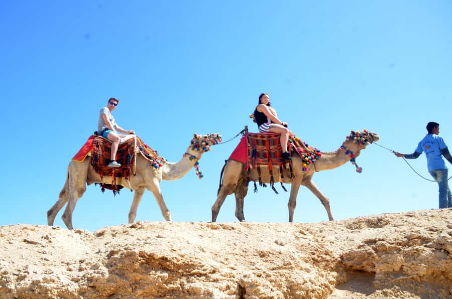 Hurghada: Sea & Desert Camel Ride w/Dinner, Show, Stargazing - From your Hurghada hotel to the camel base