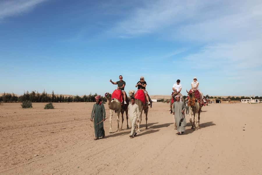 Hurghada: Sunset Camel Ride with Dinner - A one-hour camel ride through desert valleys