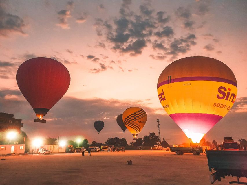 Luxor: Amazing Sunrise Hot Air Balloon Ride - Waiting beside the balloons