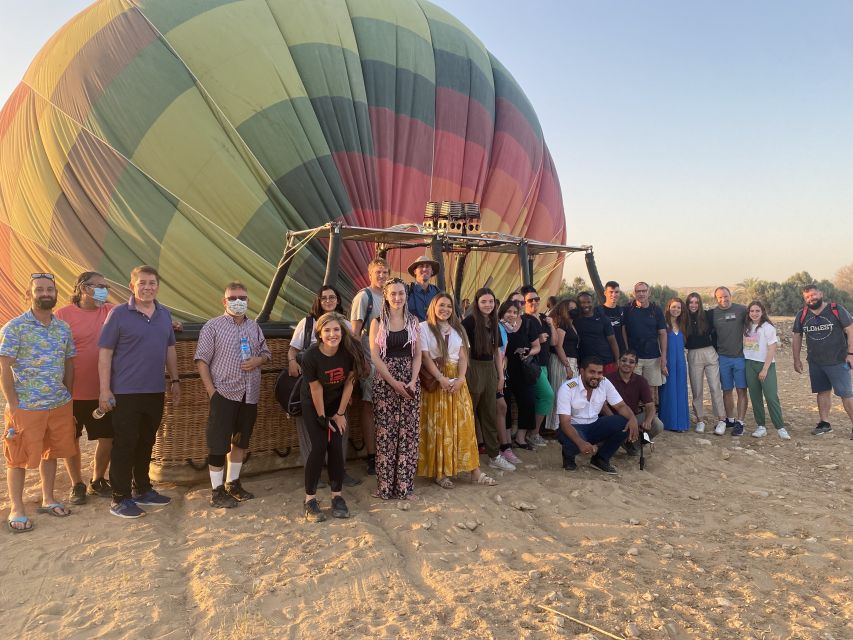 Luxor: West Bank Hot Air Balloon Ride with Hotel Pickup - The Colossi of Memnon from the basket